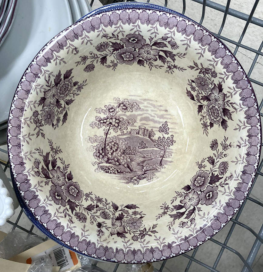 Woodland Purple 9" Round Vegetable Bowl by Aimcee-1
