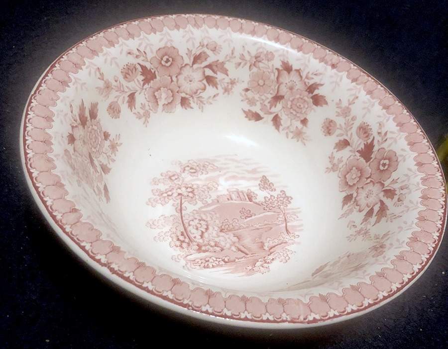 Woodland Pink 9" Round Vegetable Bowl by Aimcee-1