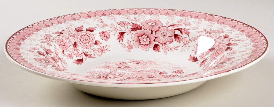 Woodland Pink Large Rim Soup Bowl by Aimcee-1