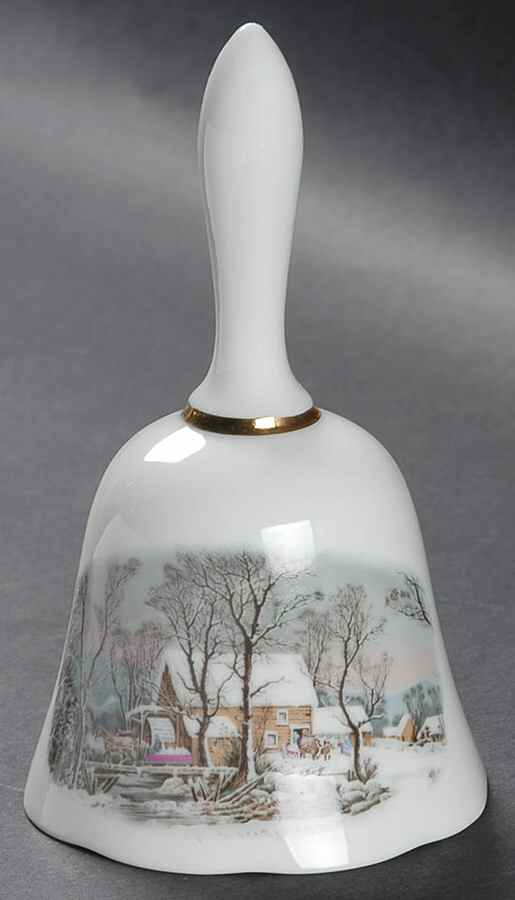Currier & Ives (Scalloped) Bell by Avon-1