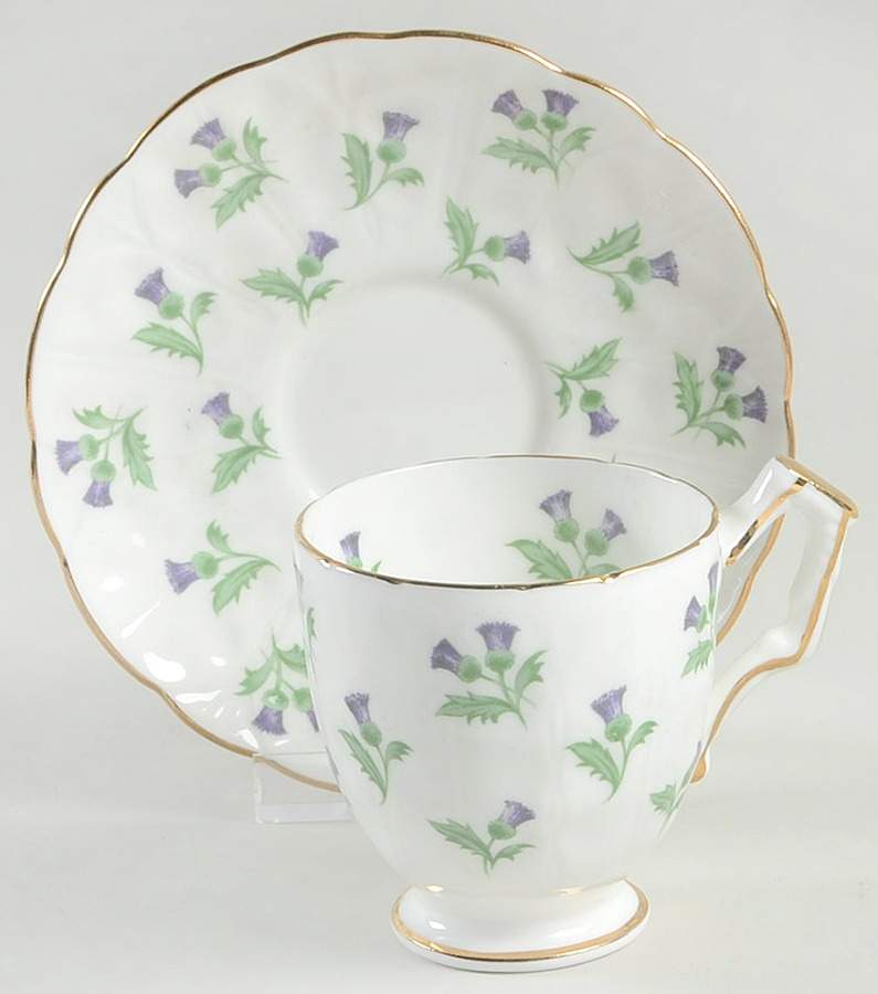 AYN33 Footed Demitasse Cup & Saucer Set by John  Aynsley & Sons-1