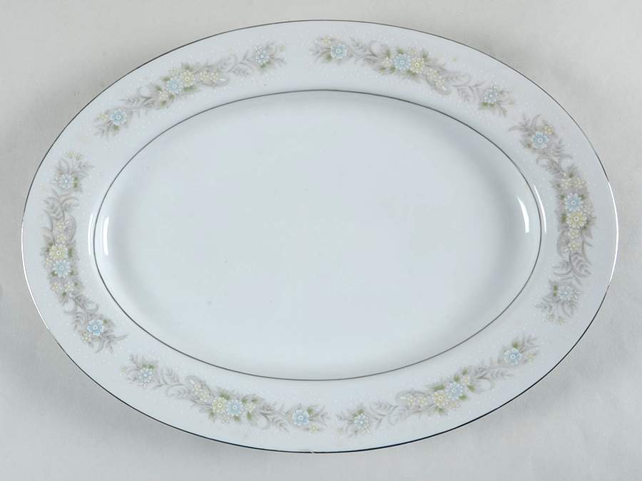 La Petite Fleur 12" Oval Serving Platter by Ambiance-1