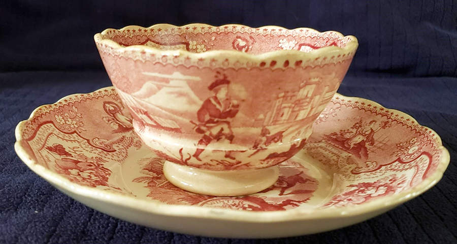 Seasons Footed Cup & Saucer Set by Adams China-1