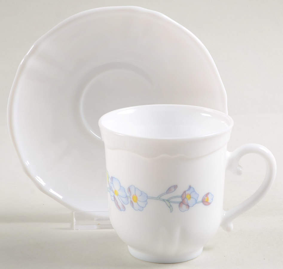 Revelation Flat Cup & Saucer Set by Arcopal-1