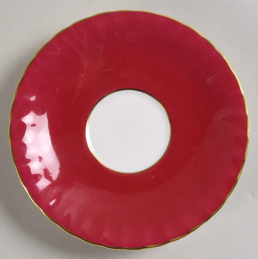1034 Magenta Saucer by John  Aynsley & Sons-1