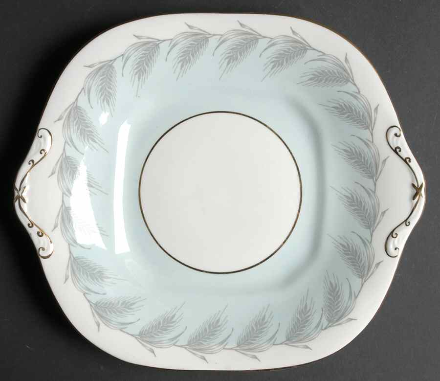 Blue Wheat Square Handled Cake Plate by John  Aynsley & Sons-1