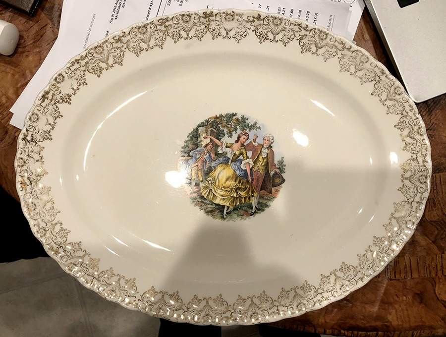 Old English 13" Oval Serving Platter by S Alexander-1