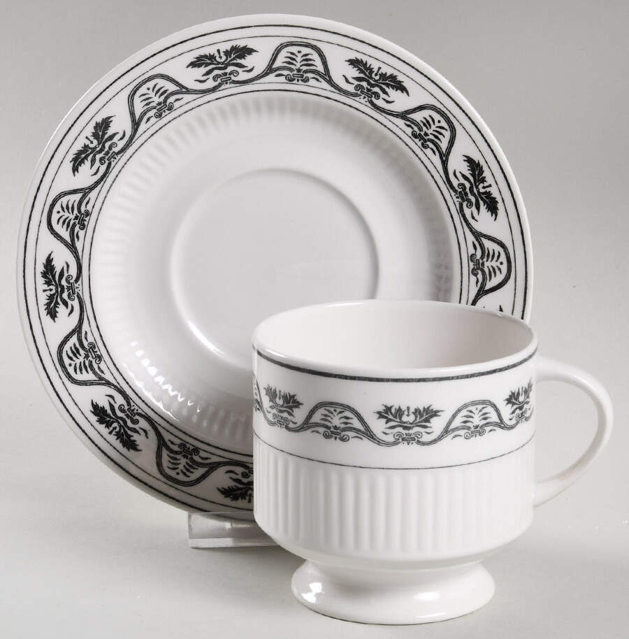 Hamilton Flat Cup & Saucer Set by Amcrest-1