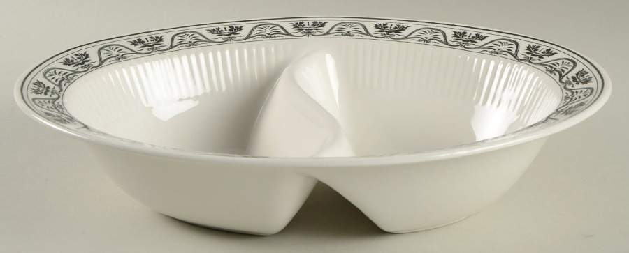Hamilton 11" Oval Divided Vegetable Bowl by Amcrest-1