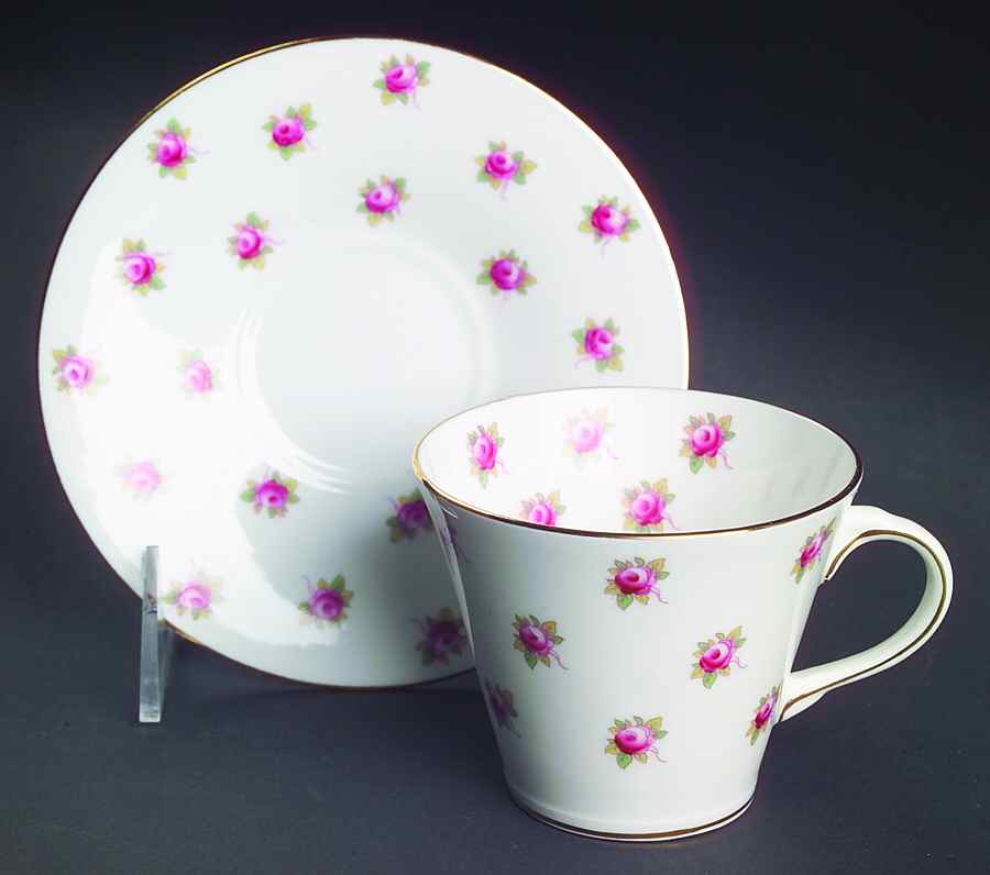 Hathaway Flat Cup & Saucer Set by John  Aynsley & Sons-1
