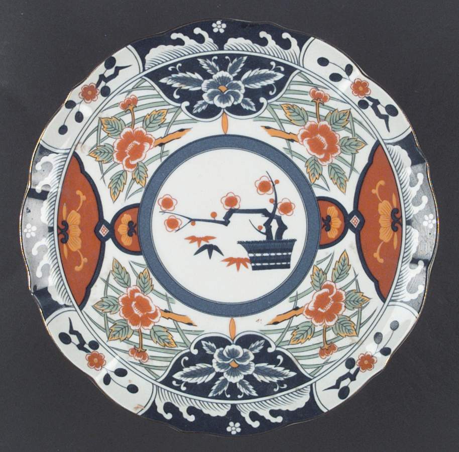 Imari Blossom Footed Cake Plate by Arita-1