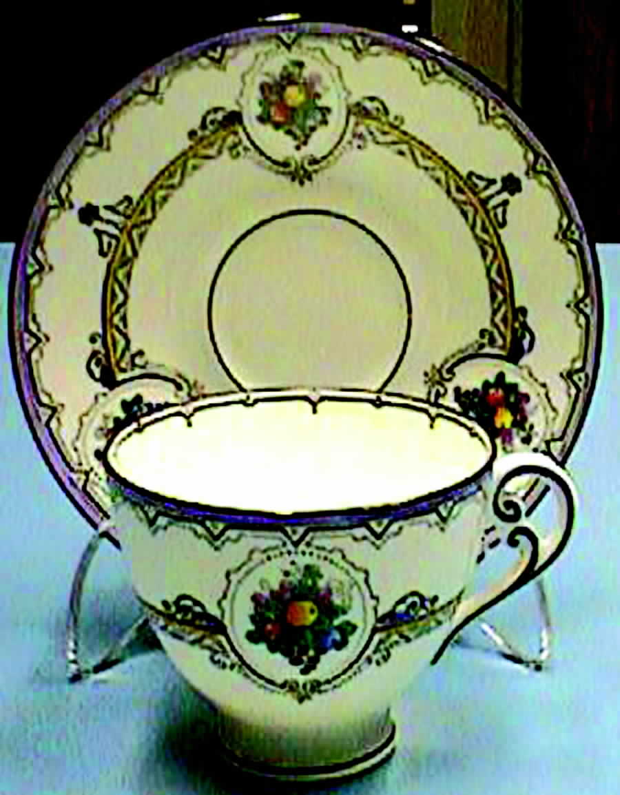 Regina Footed Cup & Saucer Set by Adderley-1