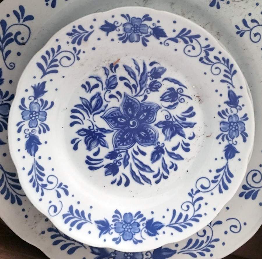 Blue Romance  Salad Plate by Allied Design-1