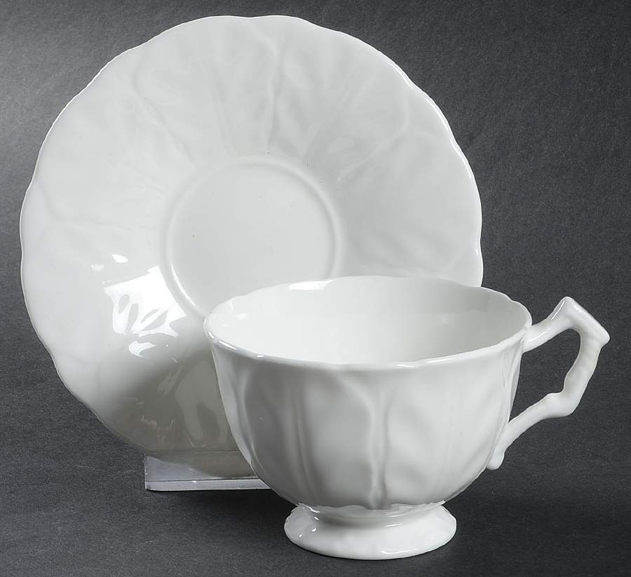 Crocus (Rim Shape) Footed Cup & Saucer Set by John  Aynsley & Sons-1