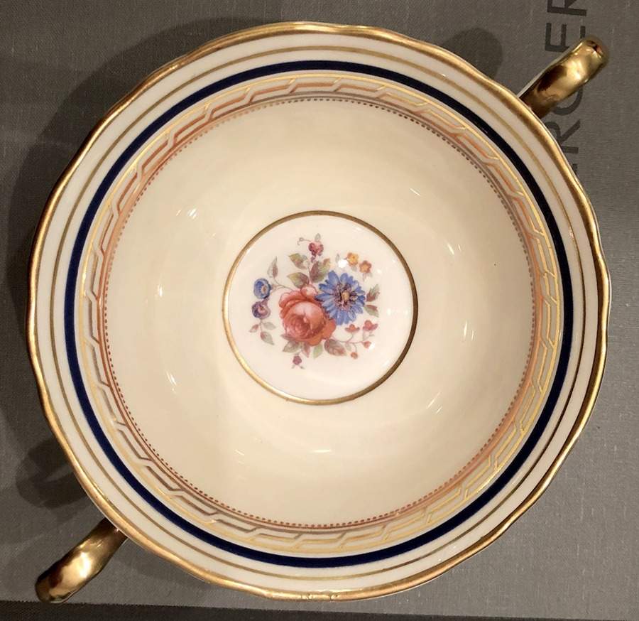 7486 Cobalt Flat Cream Soup Bowl by John  Aynsley & Sons-1
