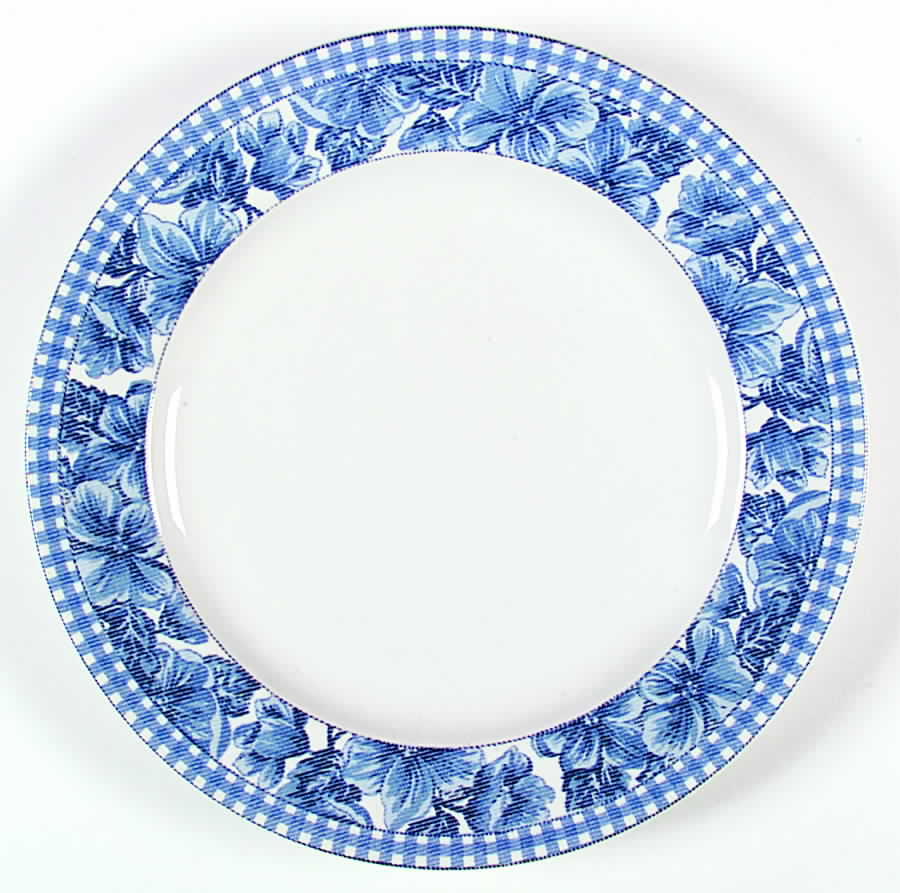 Denim Floral Dinner Plate by American Atelier-1