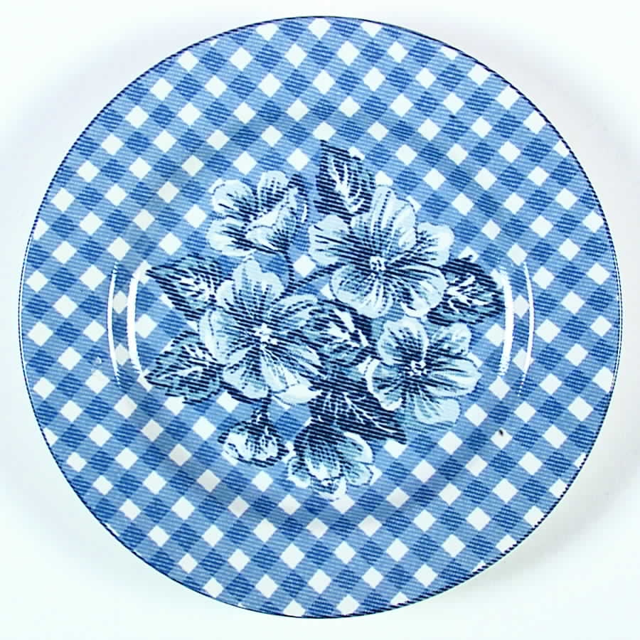 Denim Floral Salad Plate by American Atelier-1