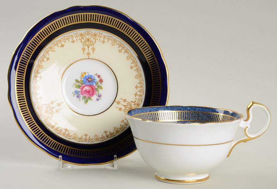 7394 Footed Cup & Saucer Set by John  Aynsley & Sons-1