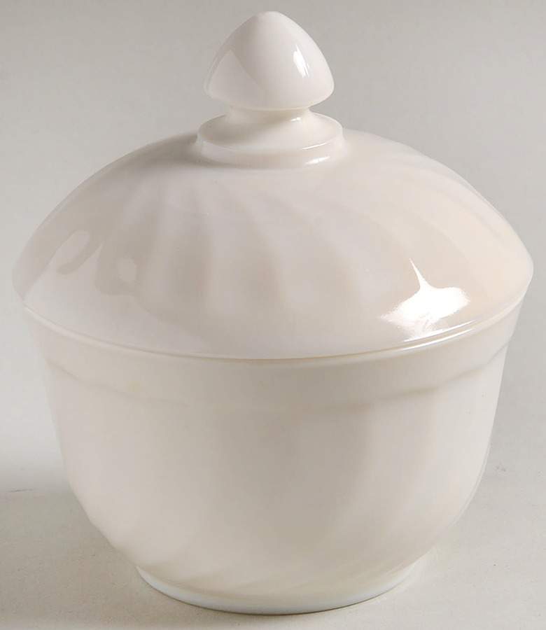 Trianon Ivory Sugar Bowl & Lid by Arcopal-1