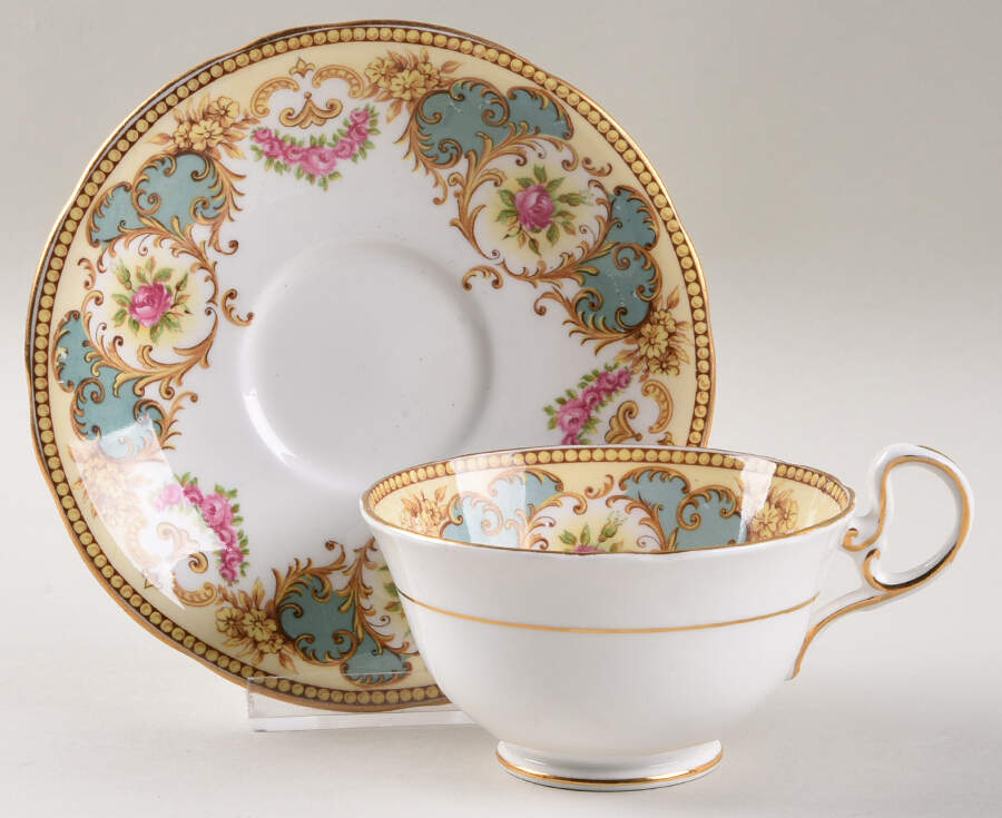 C1185 Footed Cup & Saucer Set by John  Aynsley & Sons-1