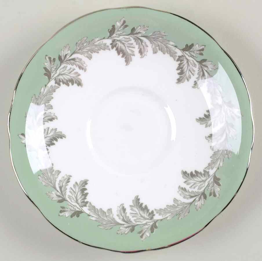 Oak Leaf Green Saucer by John  Aynsley & Sons-1