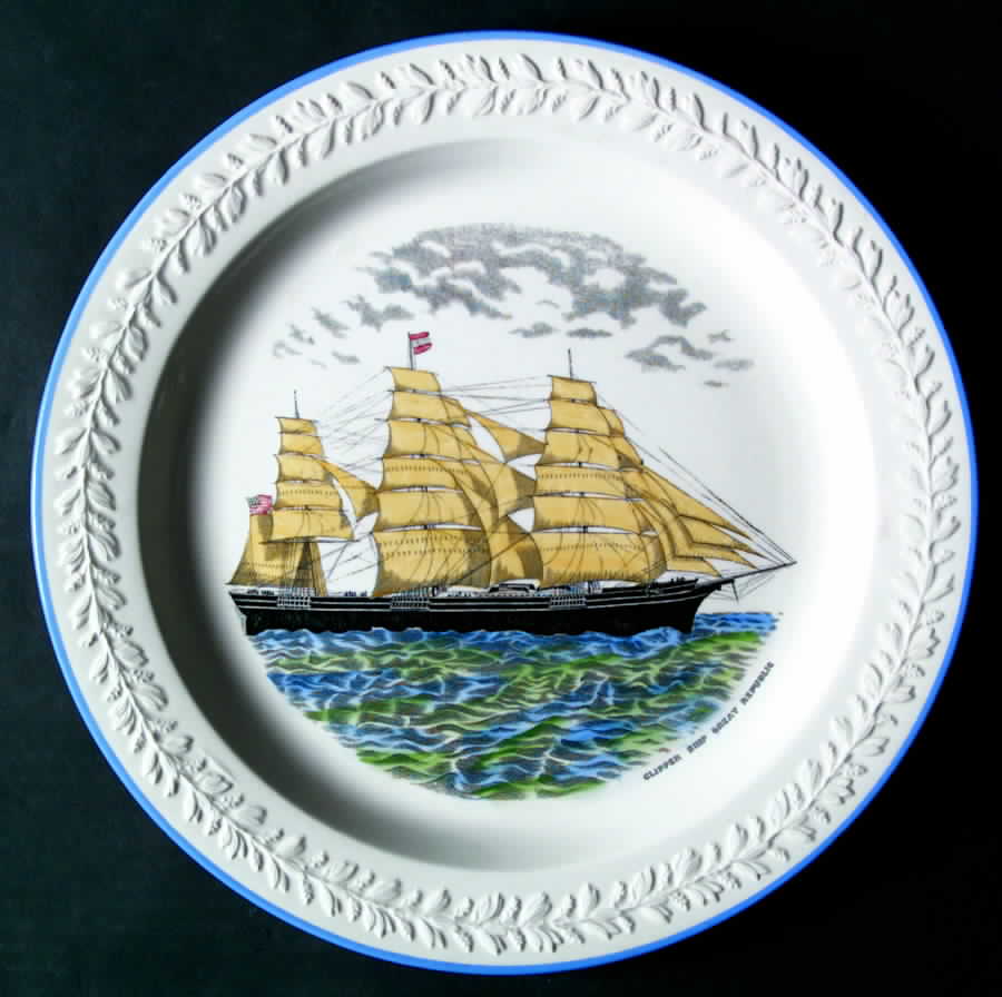 American Ways & Days (Blue Trim) 12" Chop Plate (Round Platter) by Adams China-1
