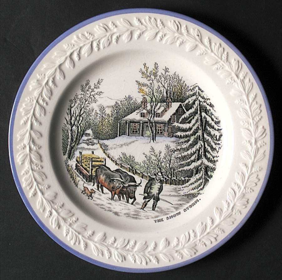 American Ways & Days (Blue Trim) Salad Plate by Adams China-1