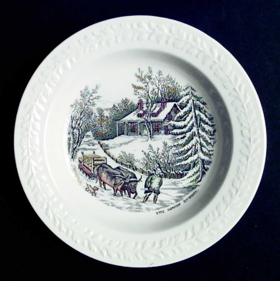 American Ways & Days (No Trim) Rim Soup Bowl by Adams China-1