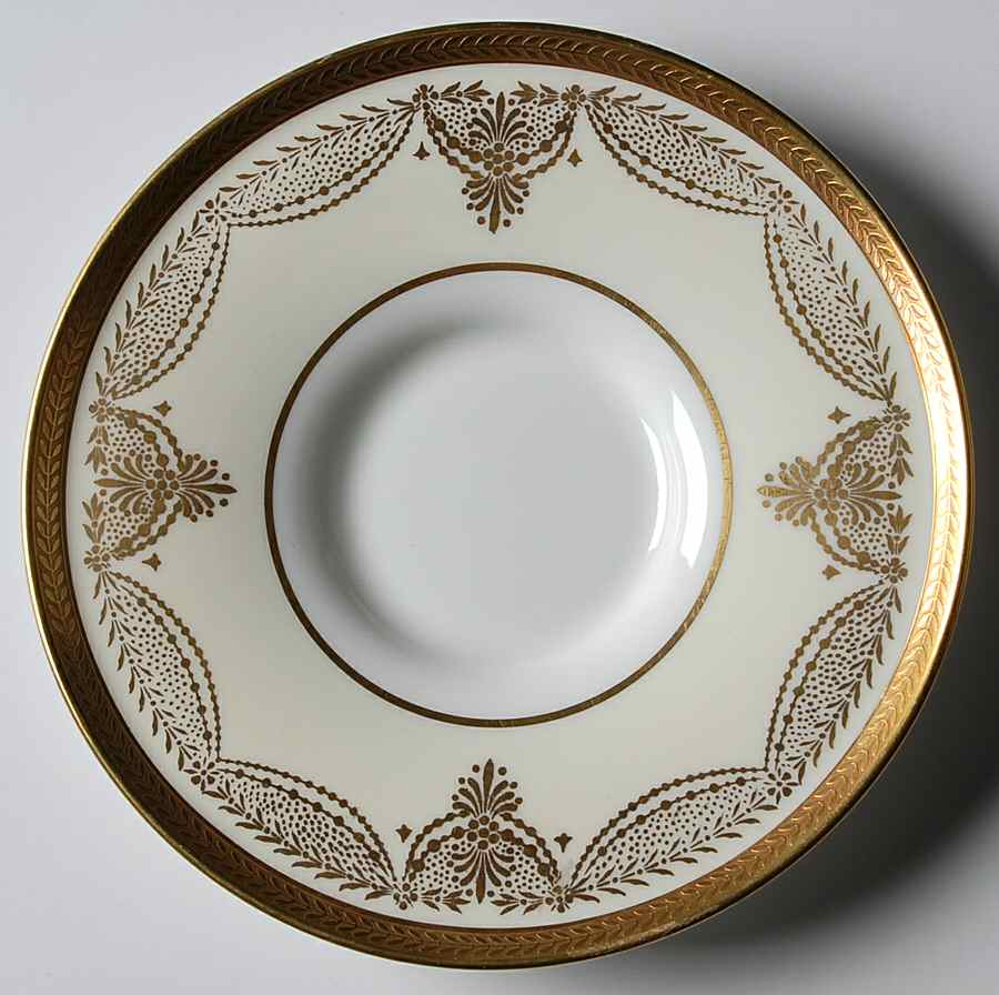 Trafalga Ivory Saucer for Cream Soup Bowl by John  Aynsley & Sons-1