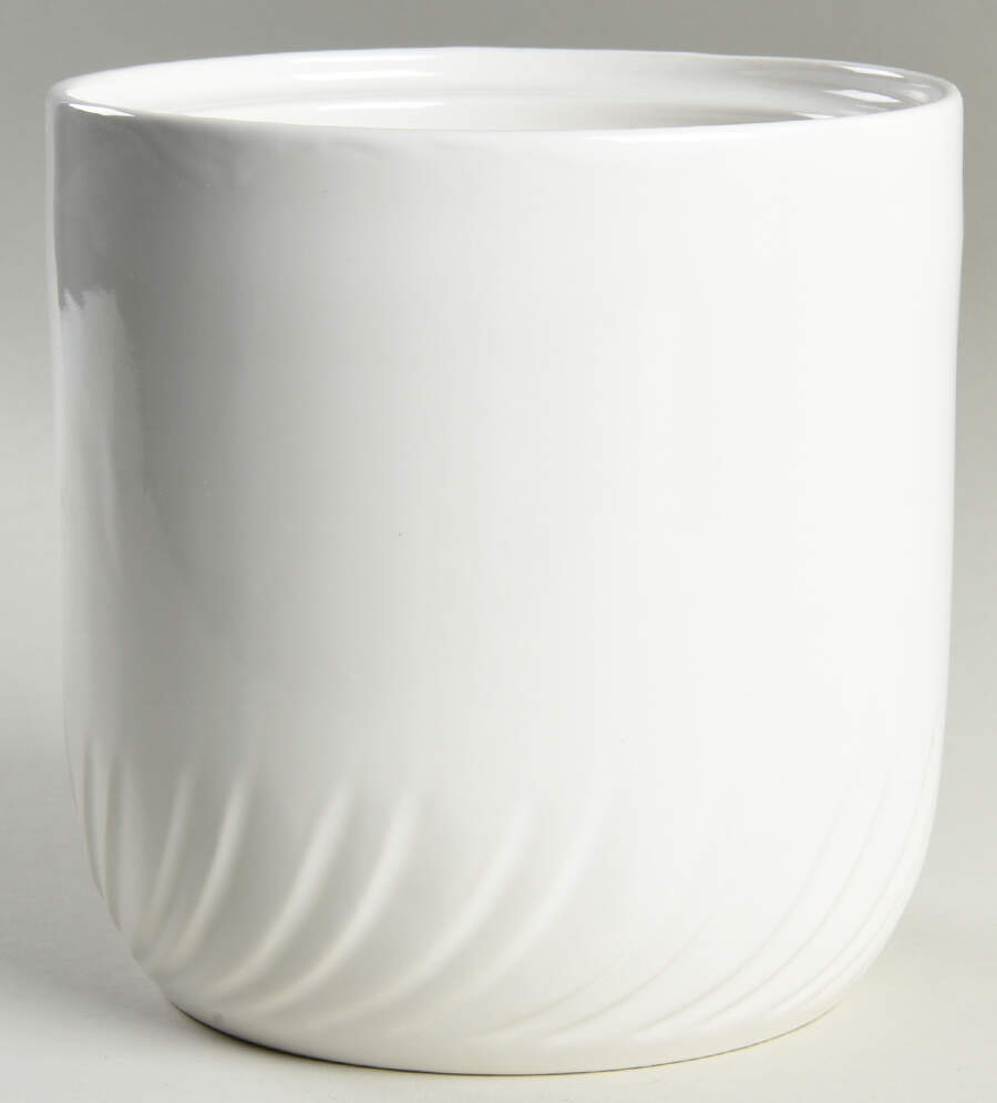 White Large Canister No Lid by Alacarte-1