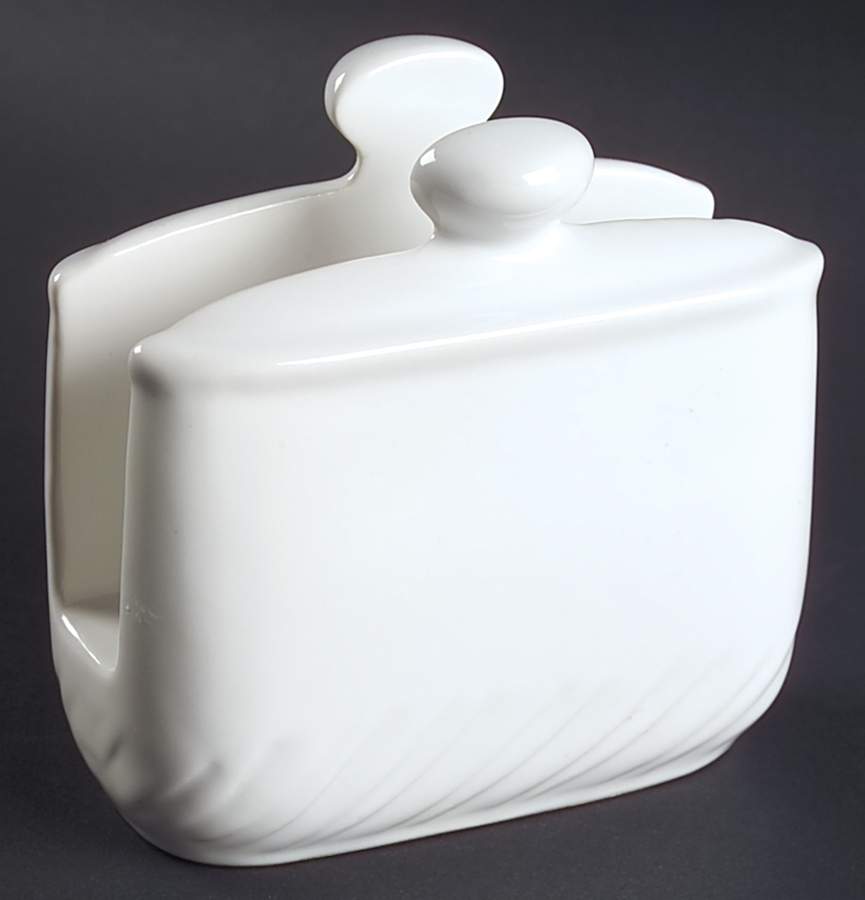 White Napkin Holder by Alacarte-1