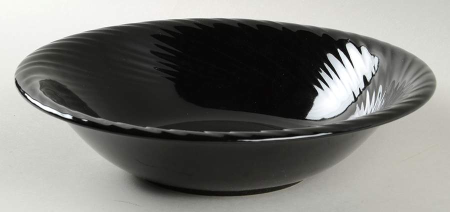 Black 9" Round Vegetable Bowl by Alacarte-1