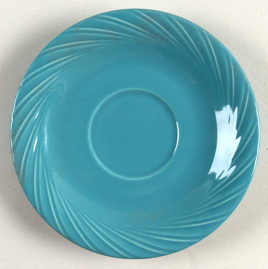 Teal Turquoise Saucer by Alacarte-1