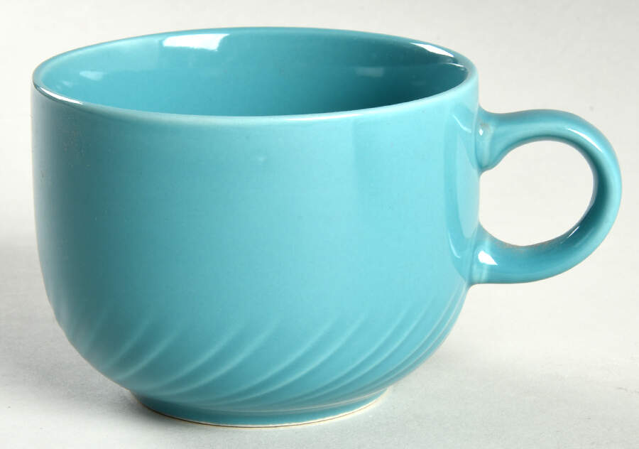 Teal Turquoise Flat Cup by Alacarte-1