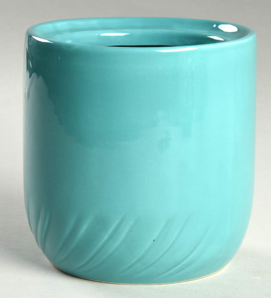 Teal Turquoise Coffee Canister No Lid by Alacarte-1