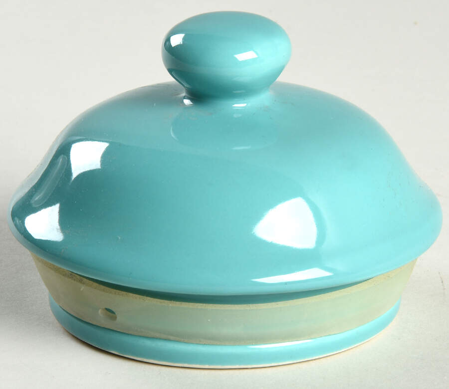 Teal Turquoise Lid for Coffee Canister by Alacarte-1