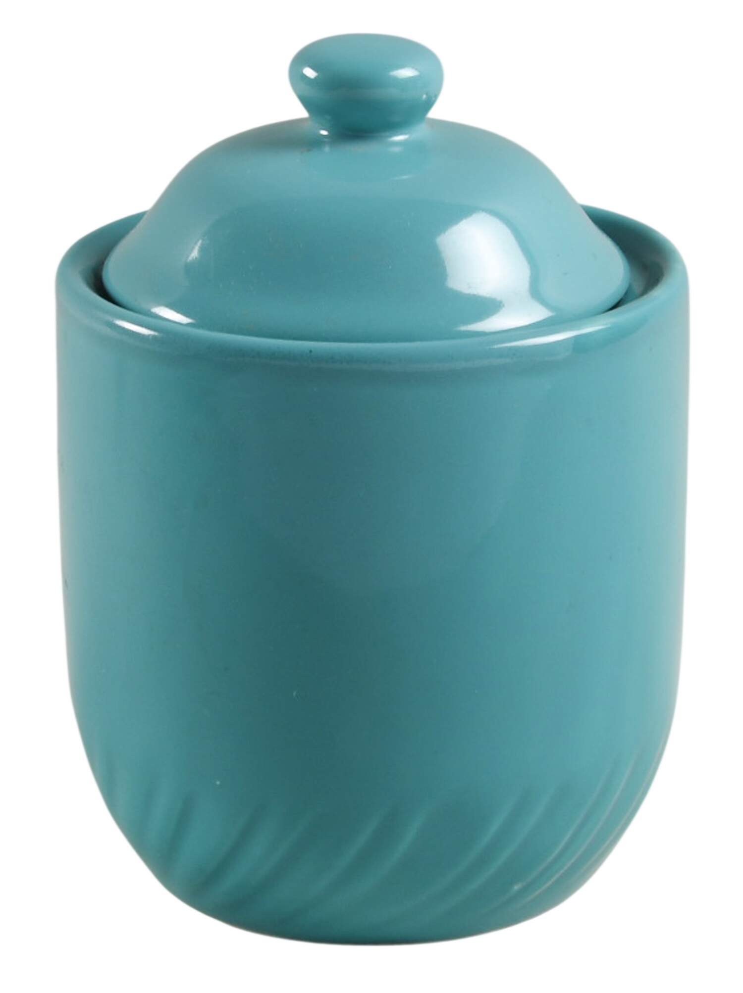 Teal Turquoise Tea Canister & Lid by Alacarte-1