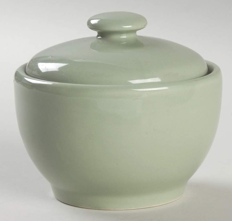 Willow Green Sugar Bowl & Lid by Alacarte-1