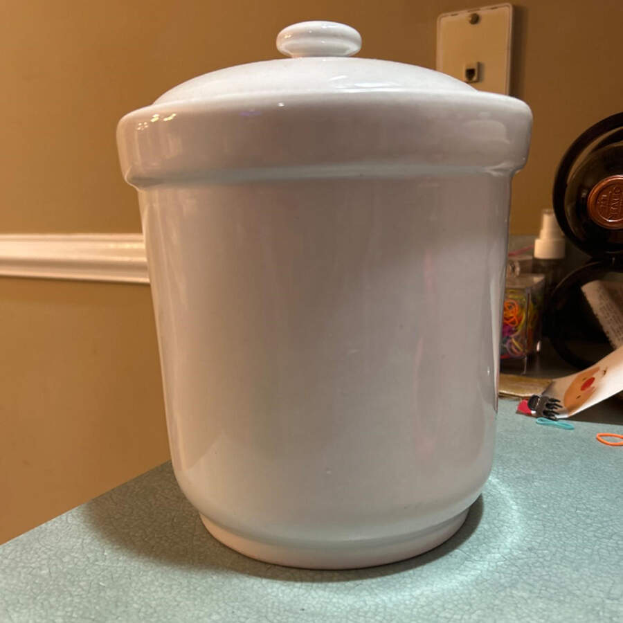 White Extra Large Canister & Lid by Alacarte-1