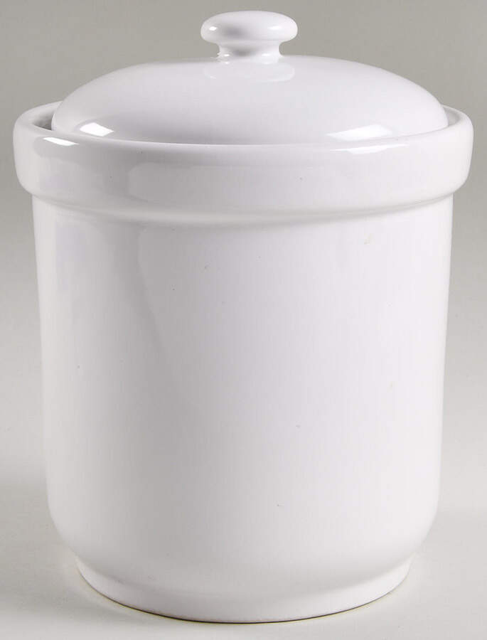 White Large Canister & Lid by Alacarte-1