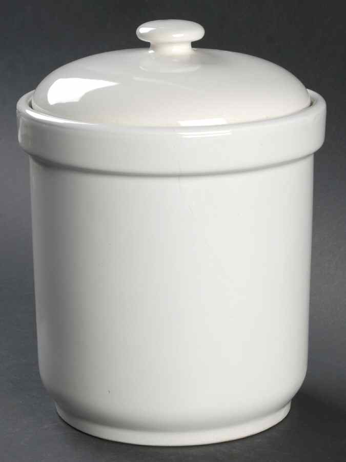 White Medium Canister & Lid by Alacarte-1