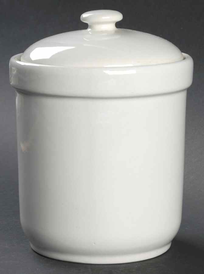 White Small Canister & Lid by Alacarte-1