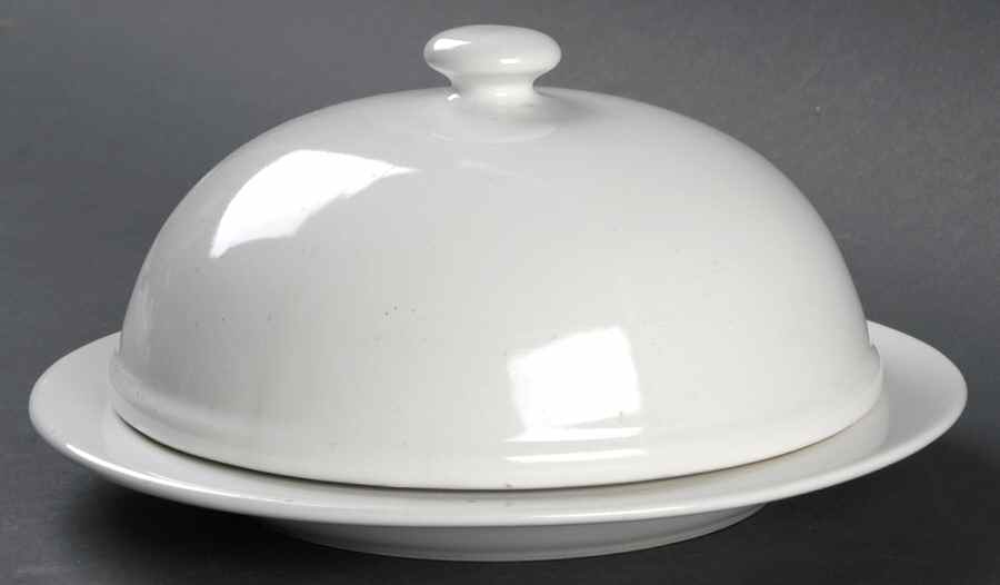 White Round Covered Butter by Alacarte-1