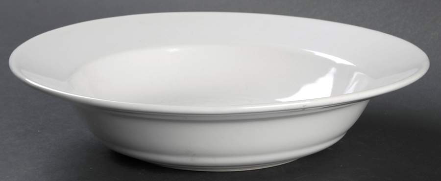 White Large Rim Soup Bowl by Alacarte-1