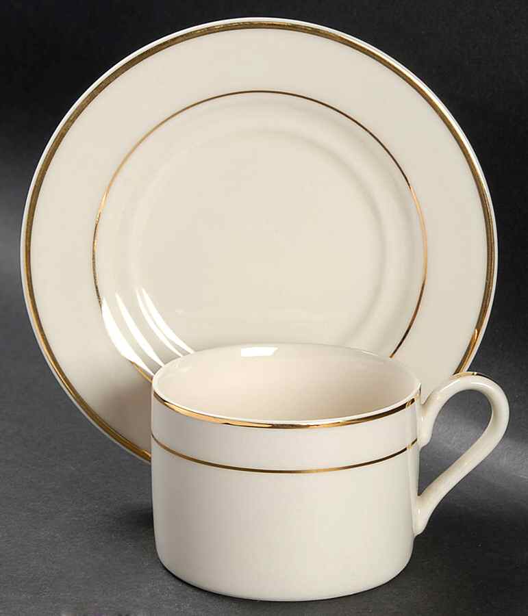 New Elegance Flat Cup & Saucer Set by Alacarte-1