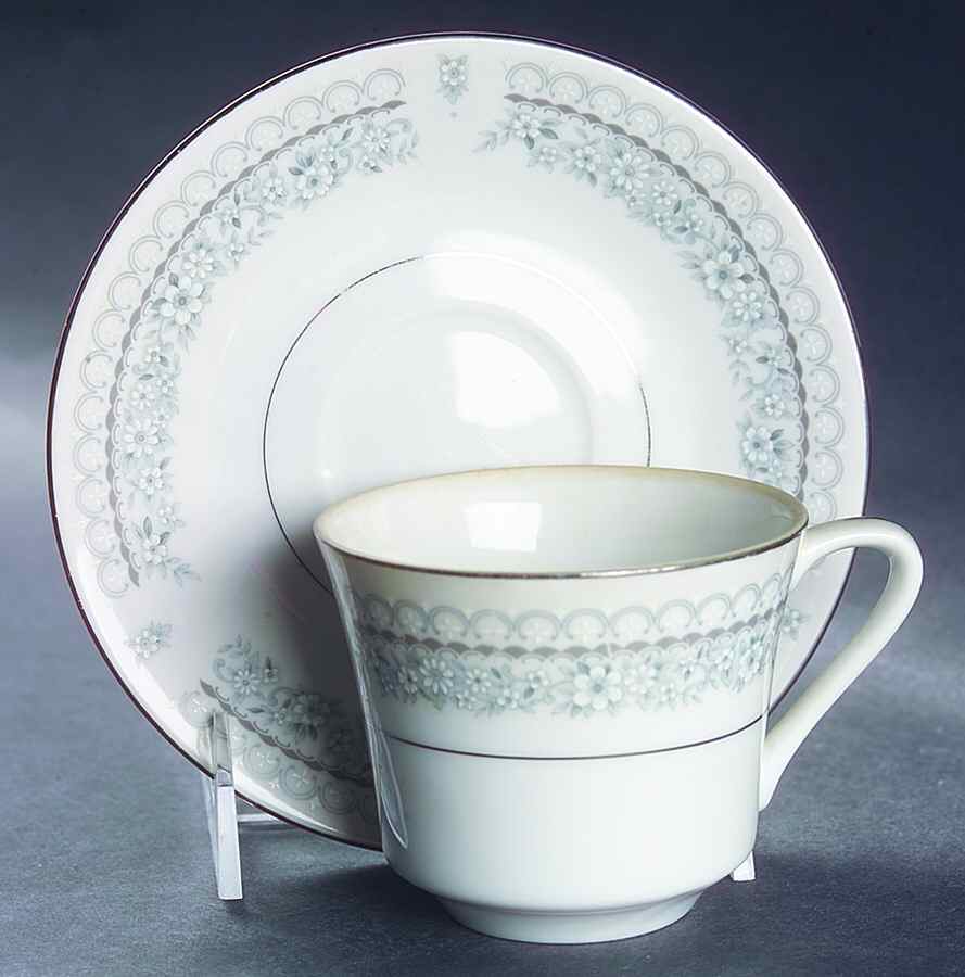 Grace Flat Cup & Saucer Set by Acsons-1