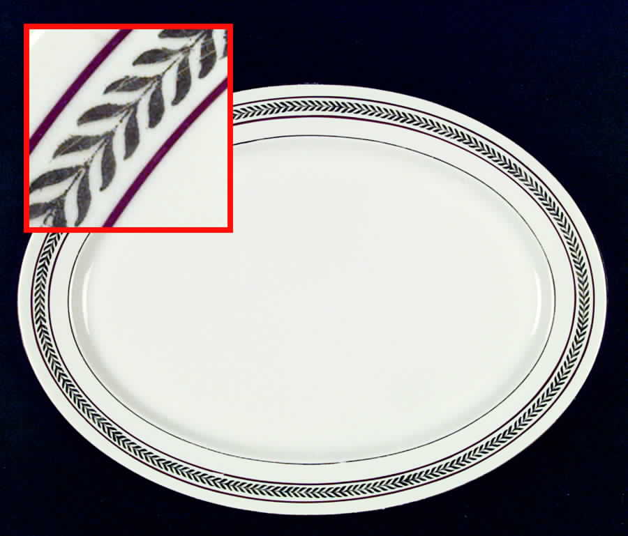 ATS22 14" Oval Serving Platter by Atlas China (NY)-1