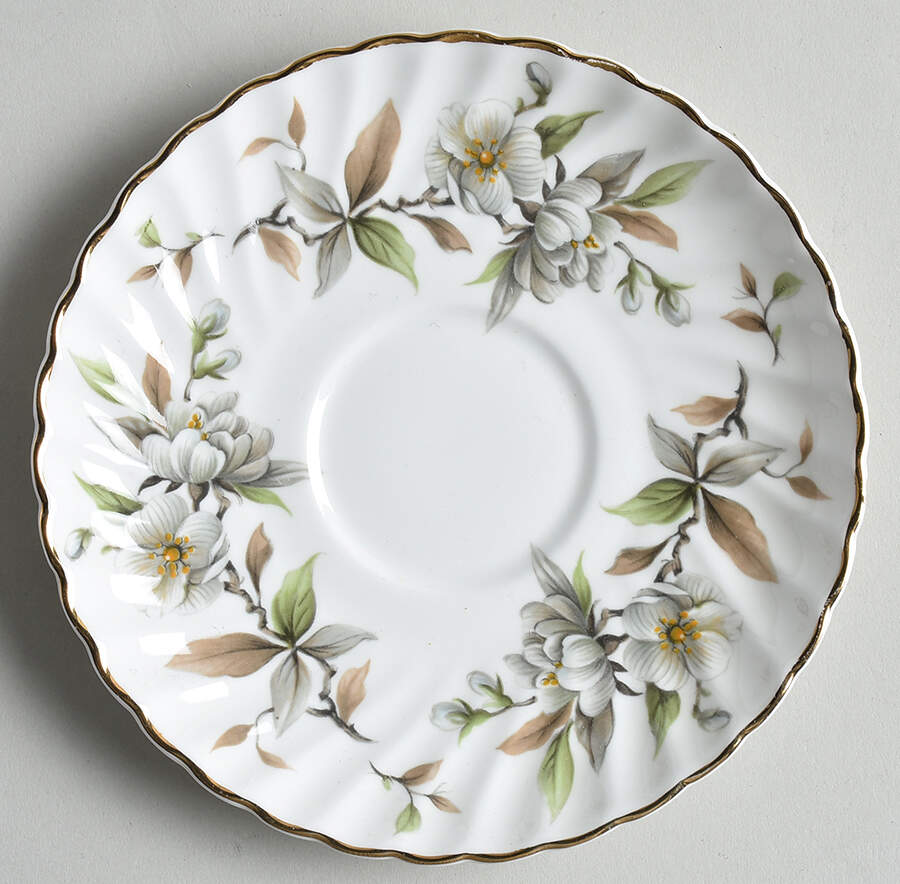 Arcadia(Gold Trim) Saucer by Adderley-1