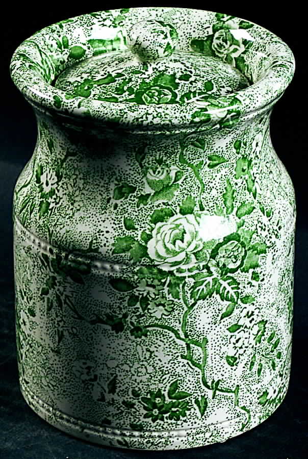 Chintzware Green 5" Storage Jar & Lid by Laura Ashley-1