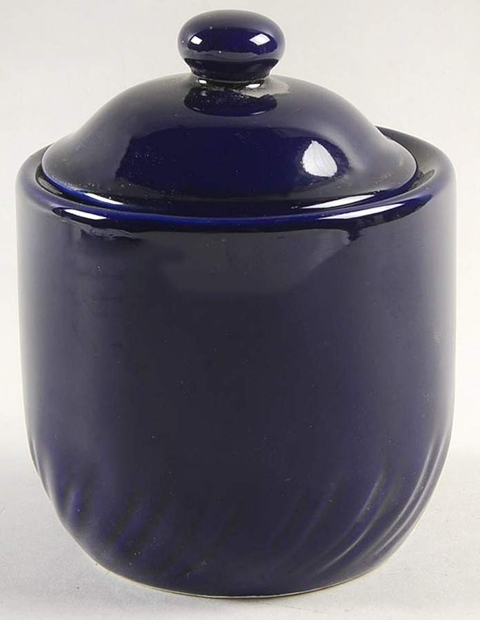 Cobalt Sugar Bowl & Lid by Alacarte-1
